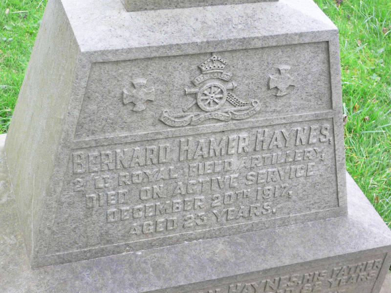 Bernard Hamer Haynes Barrow cemetery