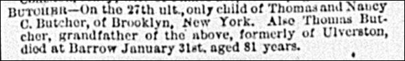 Butcher 5 Feb 1876 Barrow Times