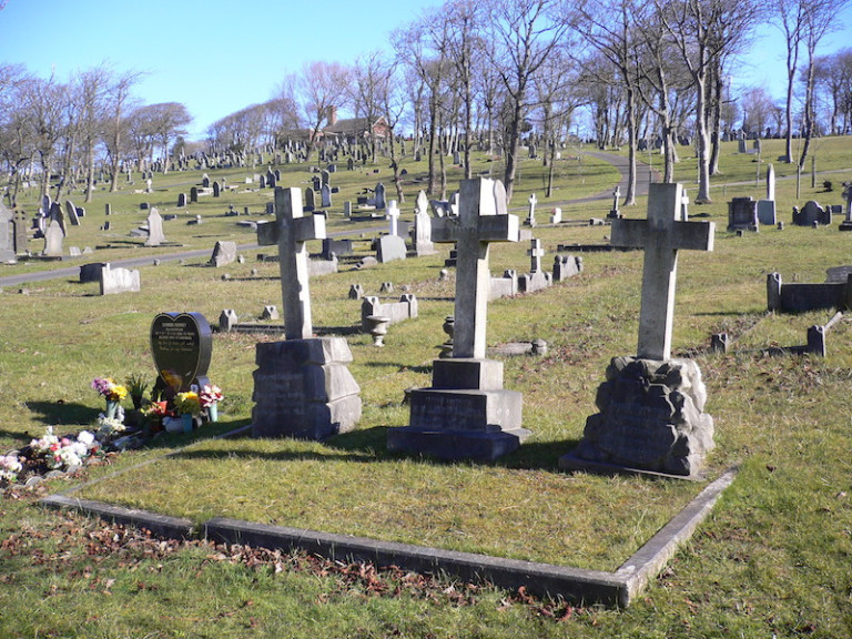 Russian graves close up barrow cemetery 1
