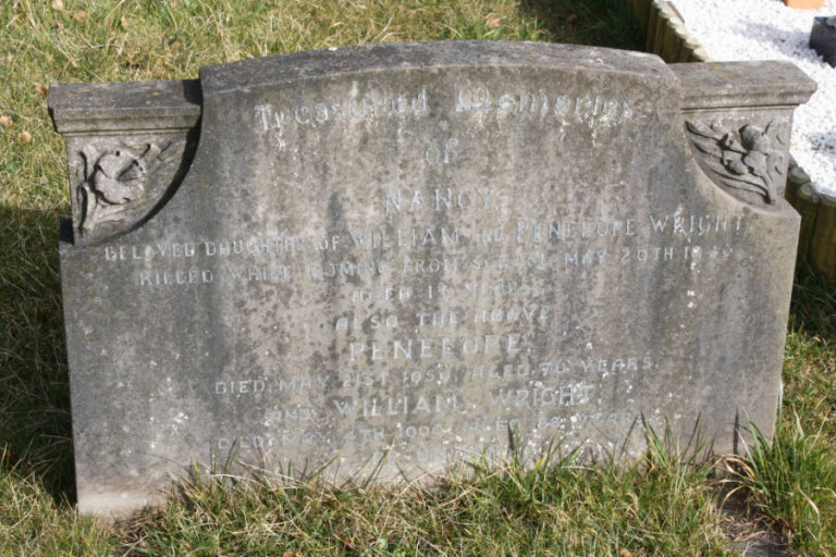 Nancy Wright killed home from school 1940