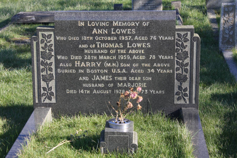 Steward Thomas Henry Lowes ww2 Barrow Cemetery Boston