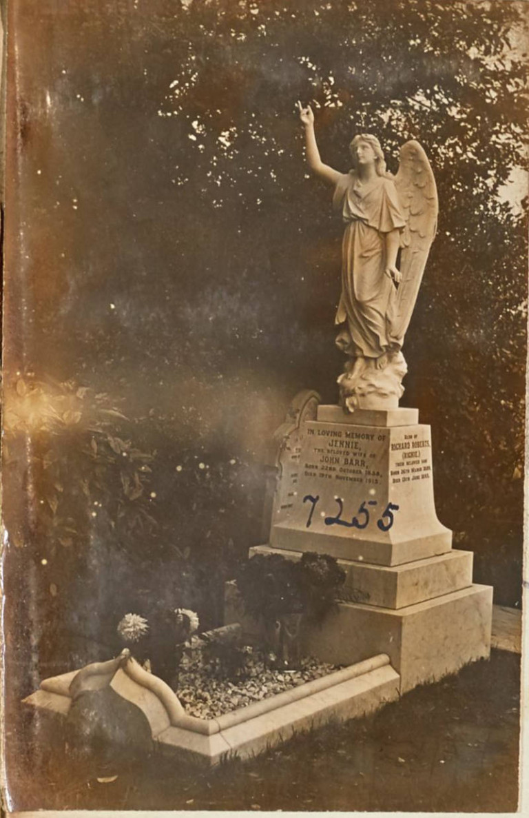 7255 Gravestones Mrs Jennie Barr nc