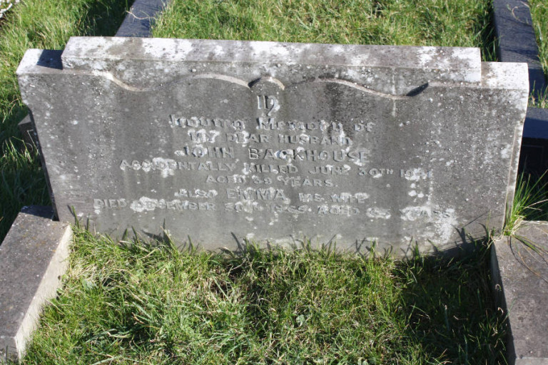 Backhouse john accidentally killed barrow cemetery