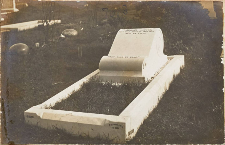 7613 Thomas Winder gravestone nc