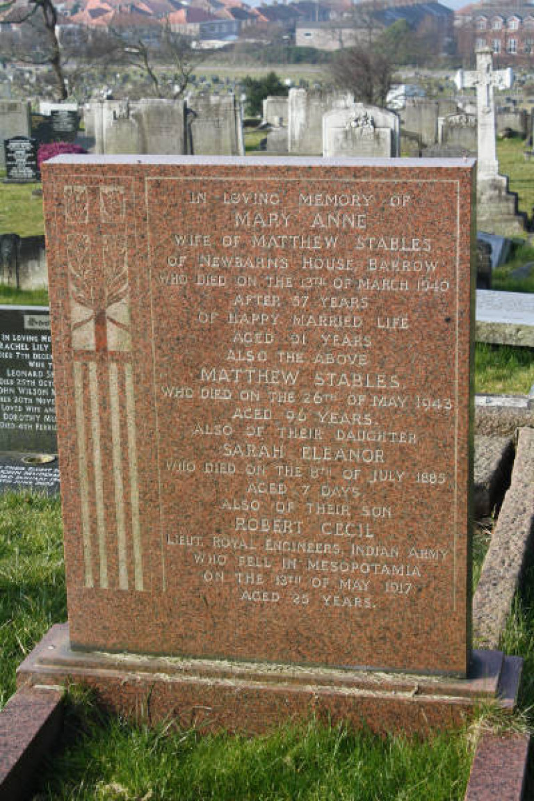 Stables Robert Cecil gravestone barrow cemetery