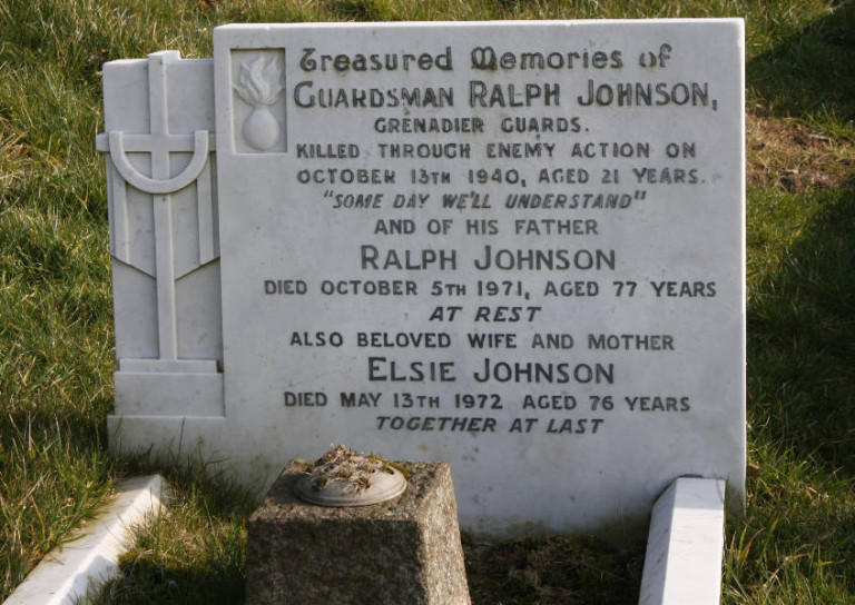 Ralph Johnson gravestone WW2 Army Barrow Cemetery