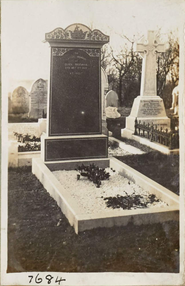 7684 Gravestone Eliza Hickman nc