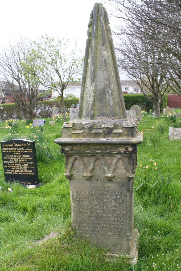 Mary Richardson Cragg Momument Walney Cemetery