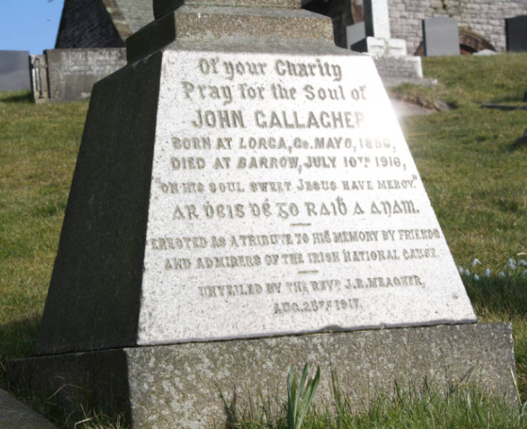 Gallagher John irish nationalist barrow cemetery